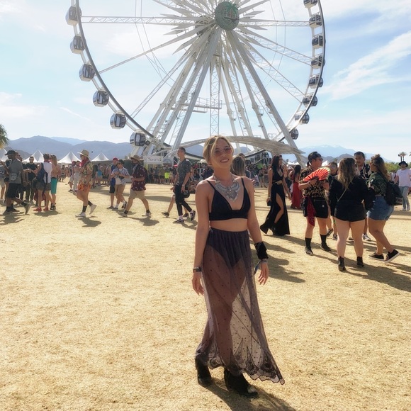 PACSUN grey mesh skirt - Picture 4 of 6